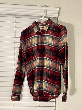 Women's Red Plaid Flannel Shirt